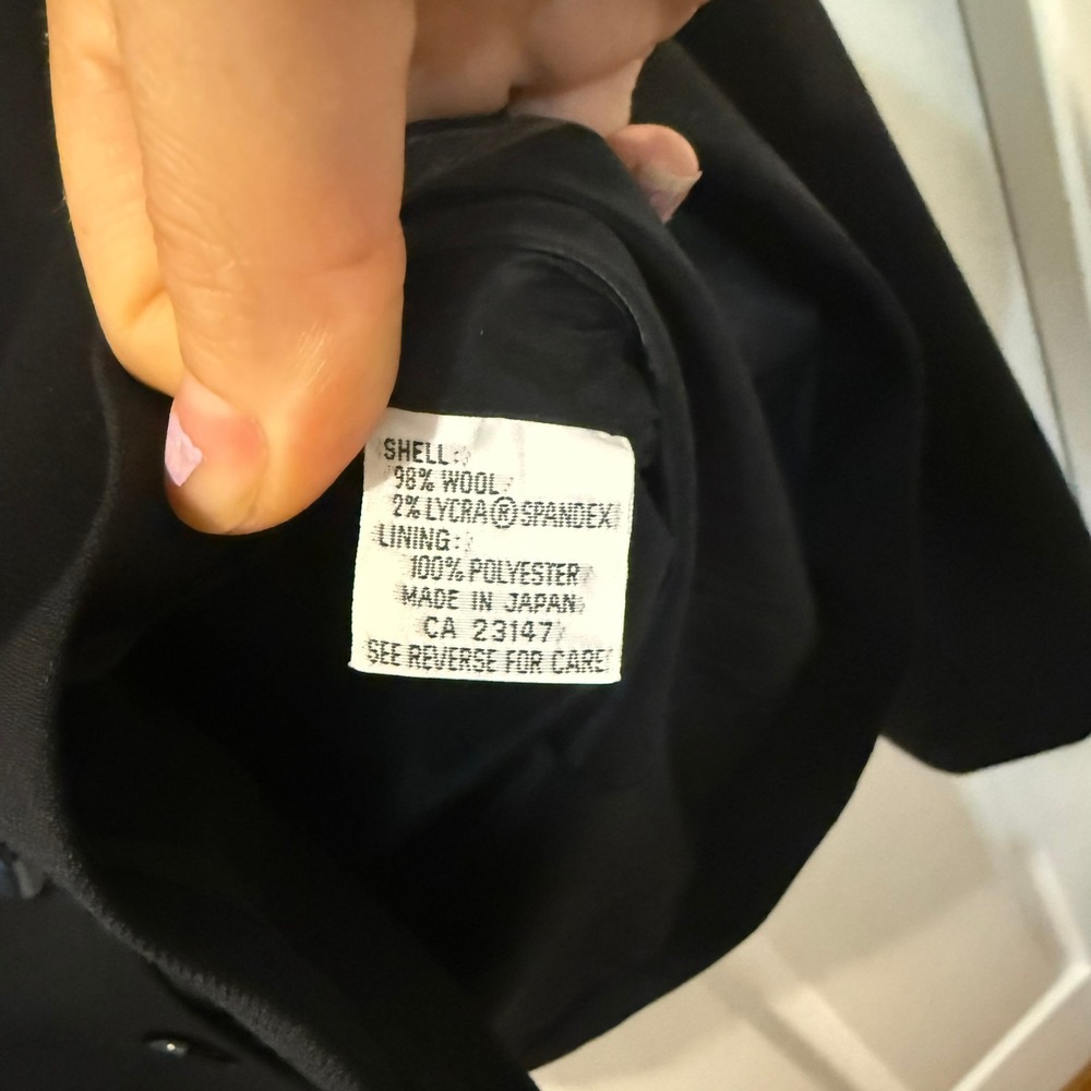 Talbots Petites Black Italian Wool Blend Blazer Jacket Women 10 Classic Stretch - Picture 6 of 8